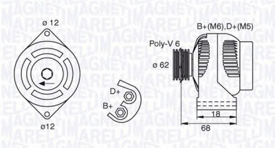 MAGNETI MARELLI 063377490010 -  Генератор